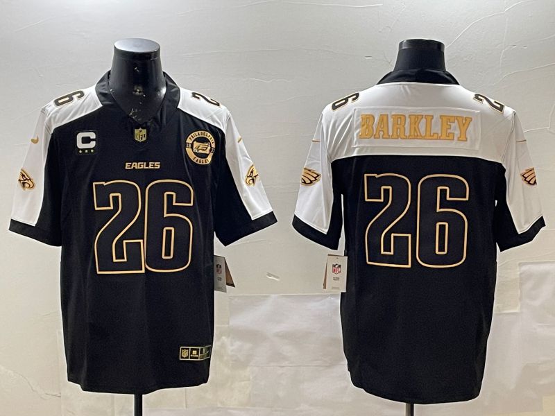 Men Philadelphia Eagles #26 Barkley Black Thanksgiving three generations 2025 Nike Vapor Limited NFL Jersey style 2->philadelphia eagles->NFL Jersey